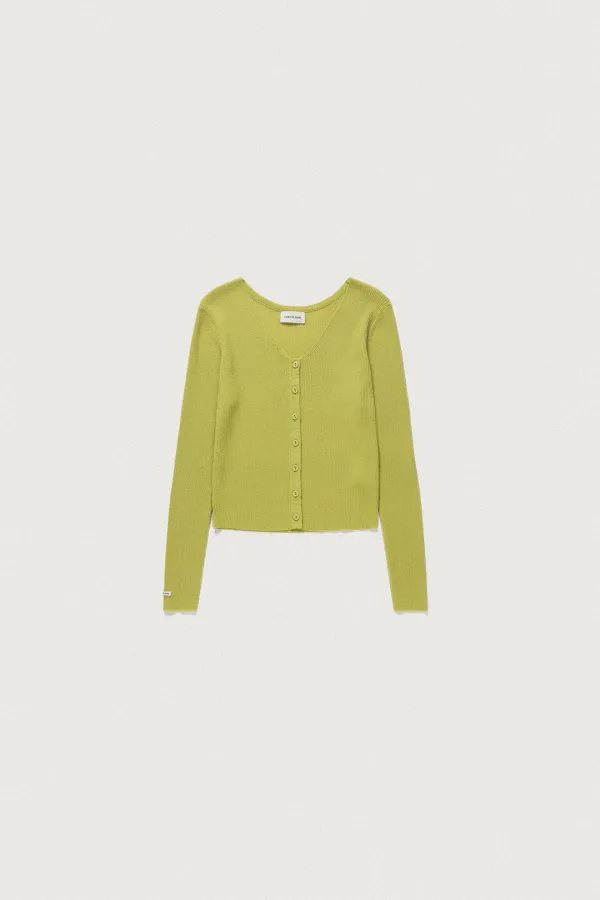 TWO-WAY LAYERED CARDIGAN SETUP [OLIVE]