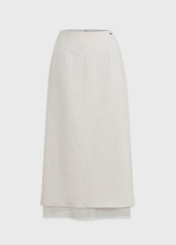  [25-36]  Tia Linkle Chiffon Layered Skirt  타이아 링클 쉬폰 레이어드 스커트 (봄-가을-데일리룩-하객룩-격식룩-데이트룩-클래식-H라인-링클-쉬폰-레이어드-자체제작) 