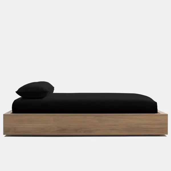 Percale Fitted Sheet - Black