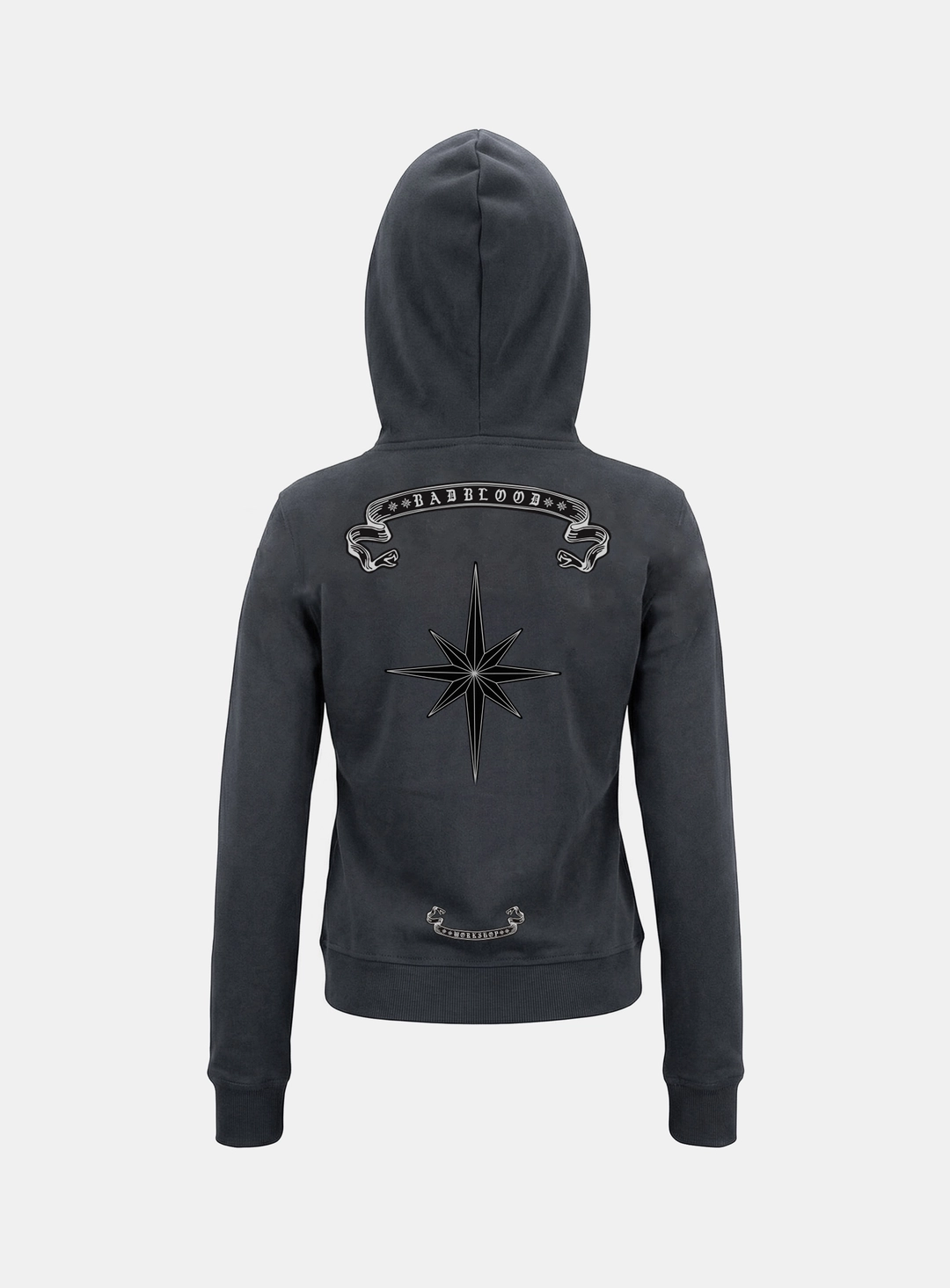 배드블러드 [w-hde26-017] Cosmo11 Slim-Fit Zip-Up Hoodie - Charcoal 상품 이미지 2