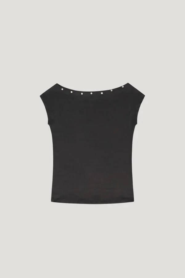 Aster Stud Top (charcoal)