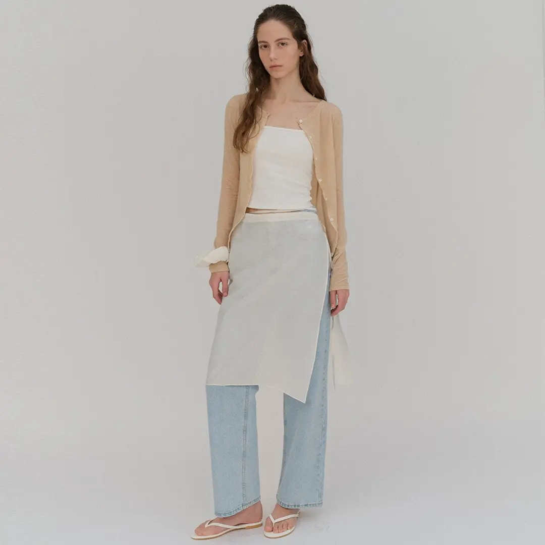 베이오드 String layered skirt_ivory 상품 이미지 2