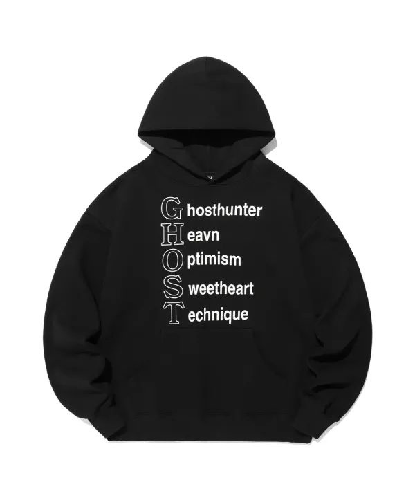 line poem hoodie[black]