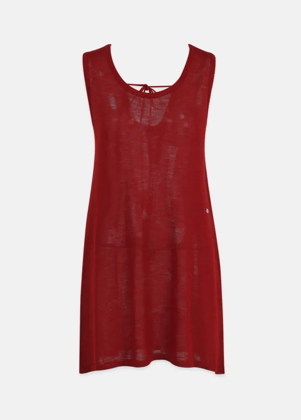  [44-120]  Una Layered Knit Dress  우나 레이어드 니트 드레스 (여름-데일리룩-캐주얼룩-빈티지룩-유넥-와이드유넥-루즈핏-뒷넥스트랩-여행룩-레이어드룩-빅사이즈-자체제작) 