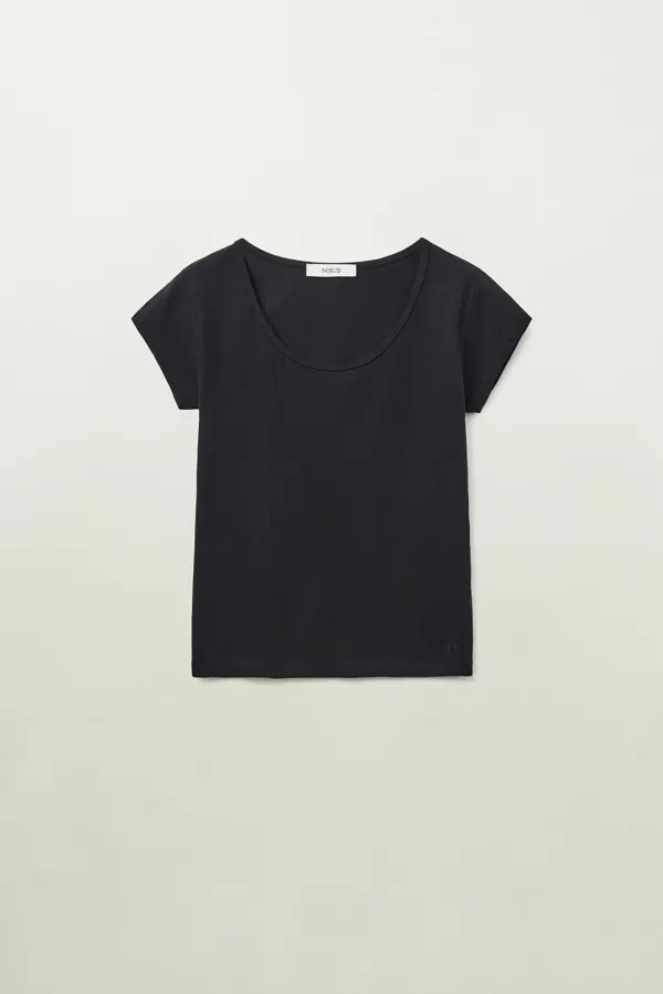 Lean U-neck tee (Black)