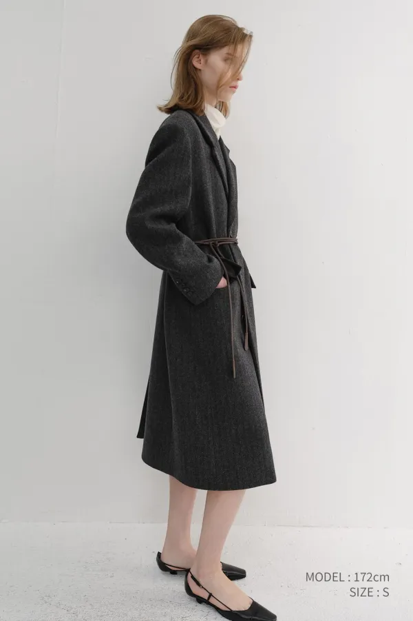 UNISEX BOXY TAILORED COAT GREY HERRINGBONE_UDCO6D124G2