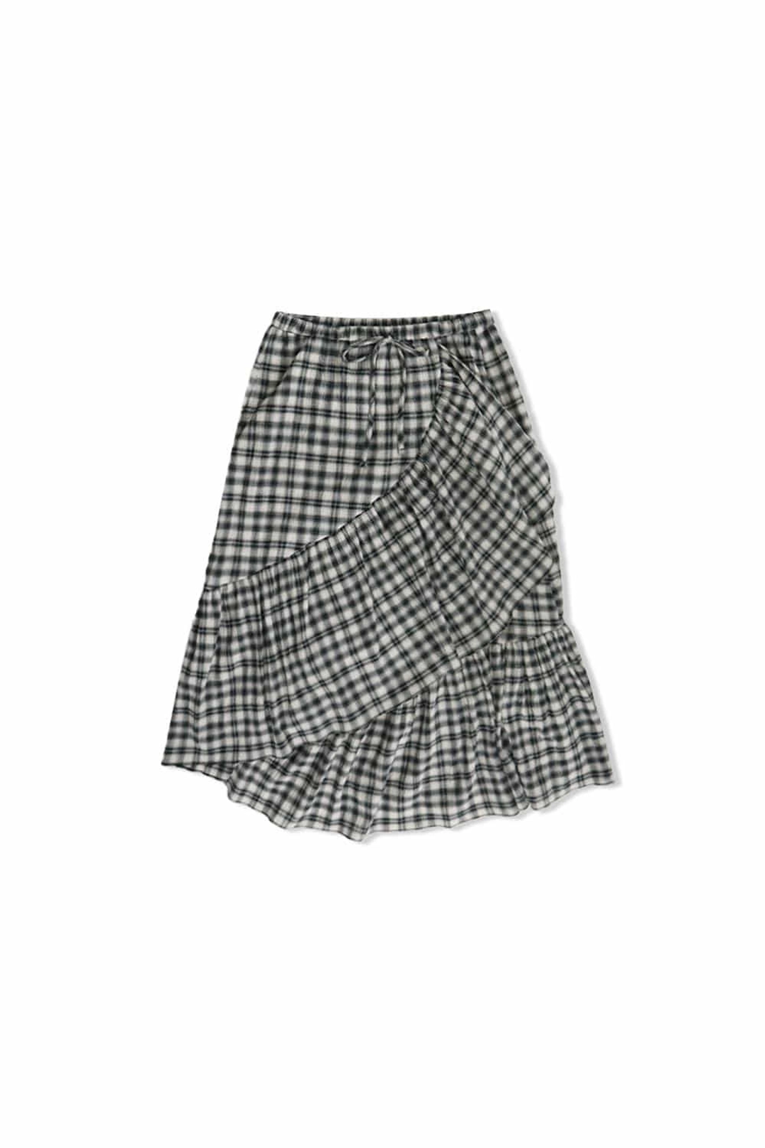 위드아웃썸머 Ruffle long skirt_check 상품 이미지 3