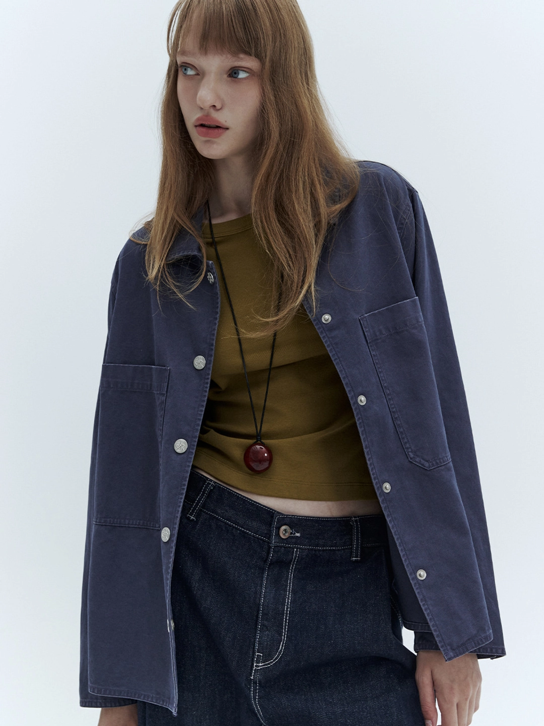 시티브리즈 코튼 포켓 셔츠 자켓_INDIGO 상품 이미지 2