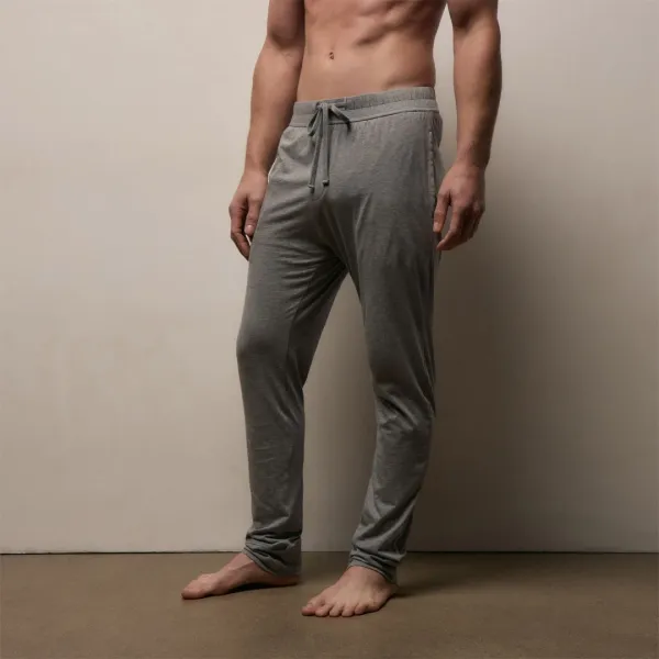 Luxe Lotus Jersey Tapered Lounge Pant - Heather Grey
