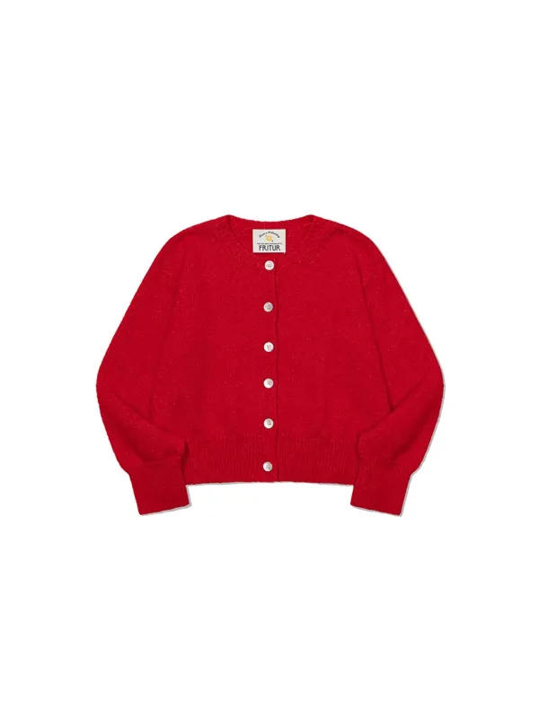 Mild Button Cardigan Red_F253KN02
