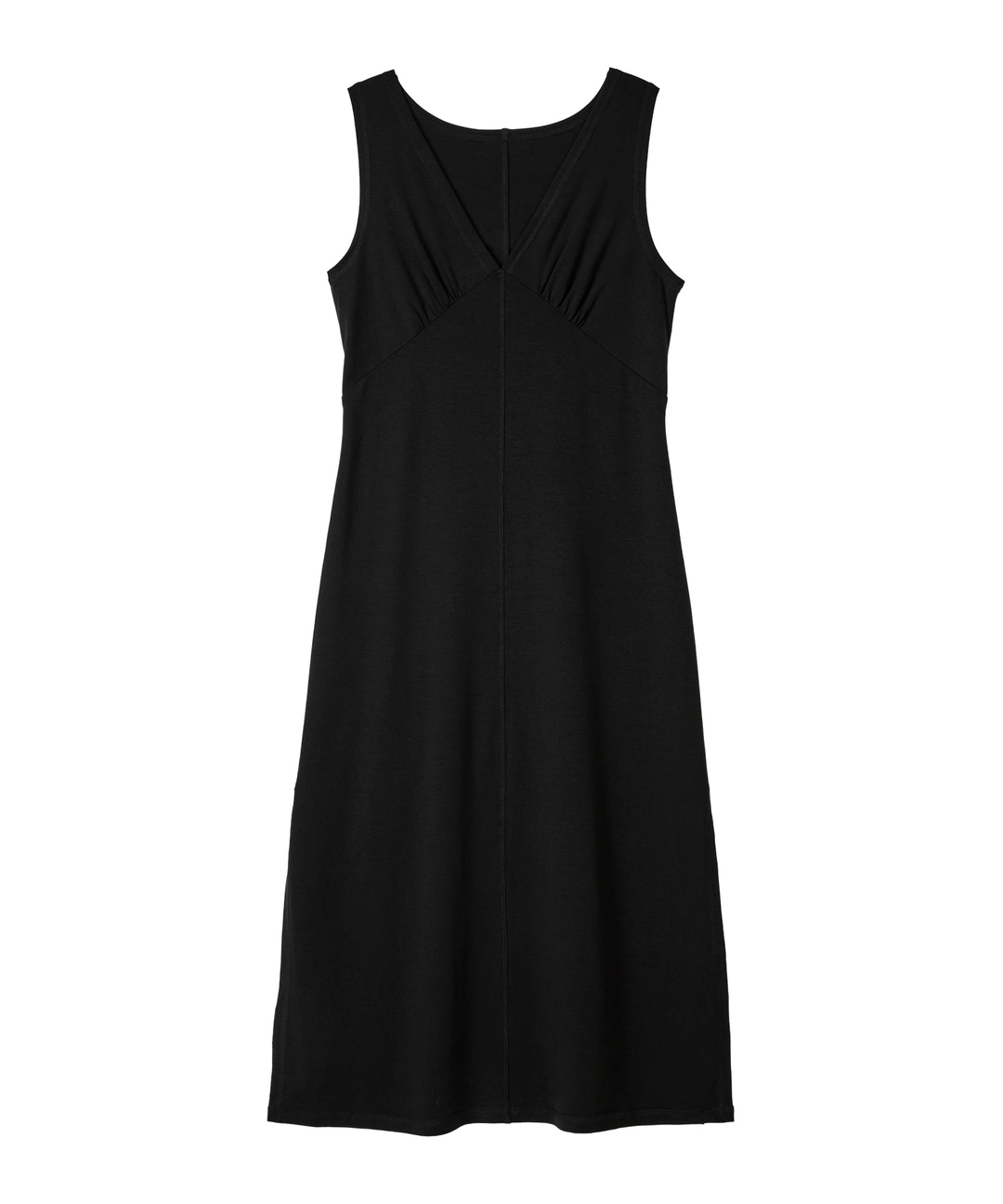 비터셀즈 V Neck Layered Jersey Long Dress-Black 상품 이미지 1