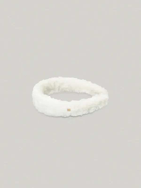 Square Logo Furry Hairband - Ivory스퀘어 로고 퍼리 헤어밴드