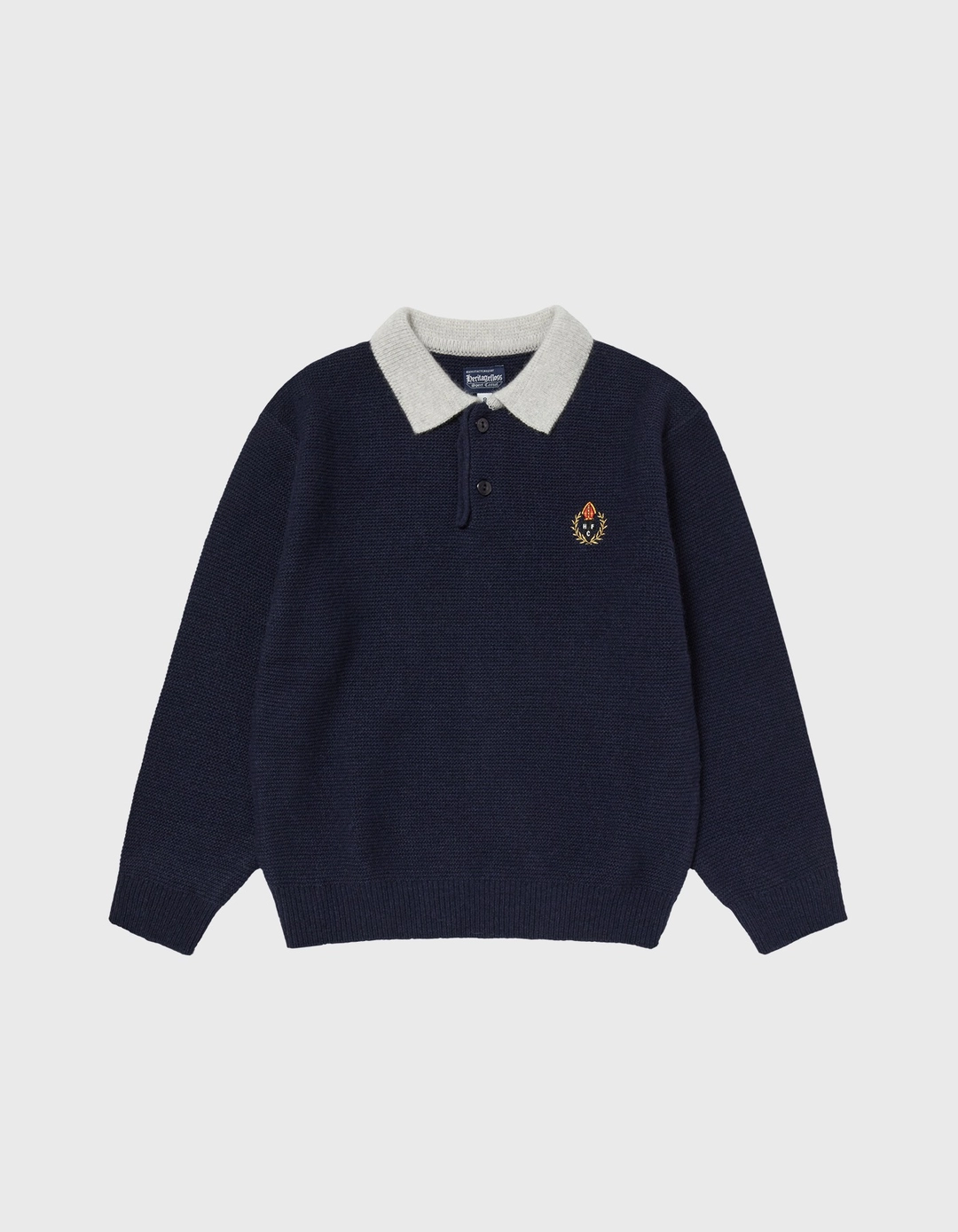 헤리티지플로스 CHILDREN TASMANIA WOOL POLO SHIRT / Navy 상품 이미지 1