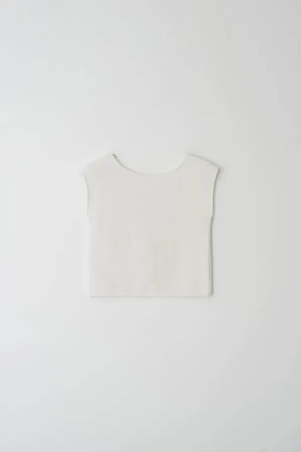back ribbon top (ivory)