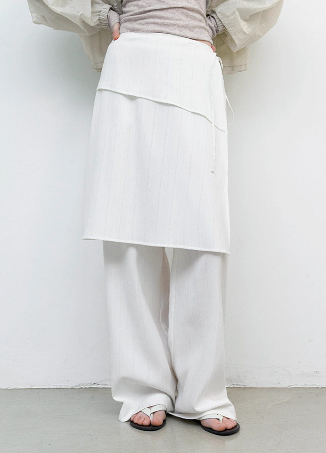 아뜰리에 나인 (PT-5751)LAYERED SET WRAP SKIRT PANTS 상품 이미지 1