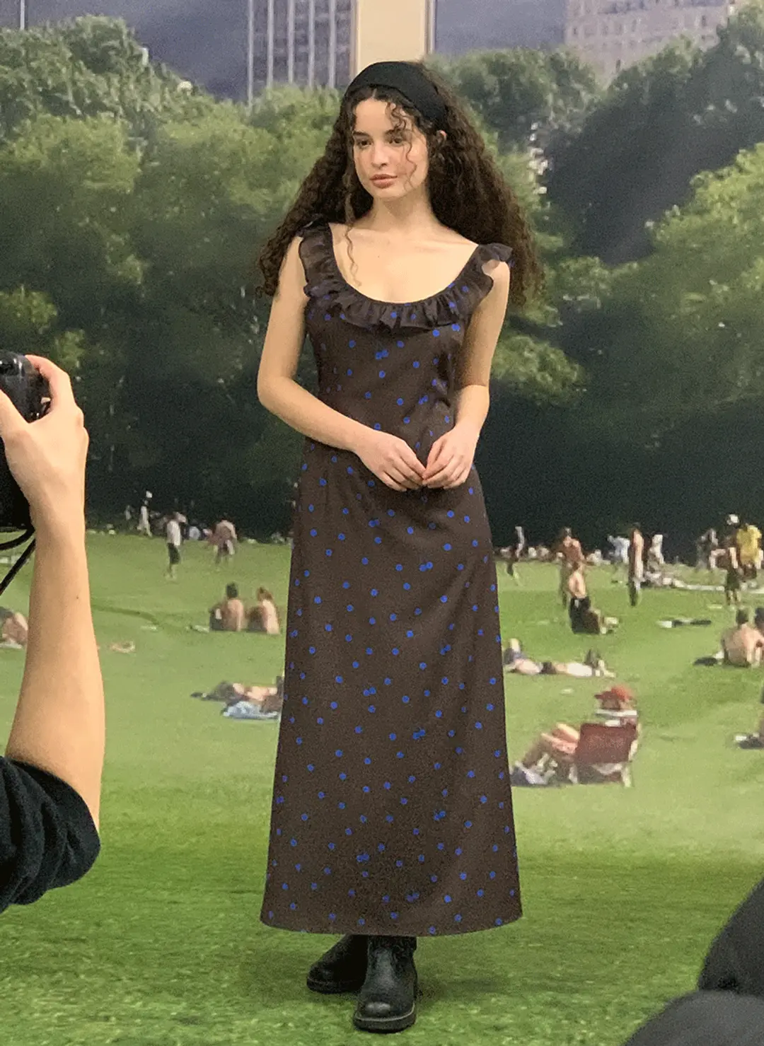 루루서울 Cherry Dot Frill Dress (Brown) 상품 이미지 2