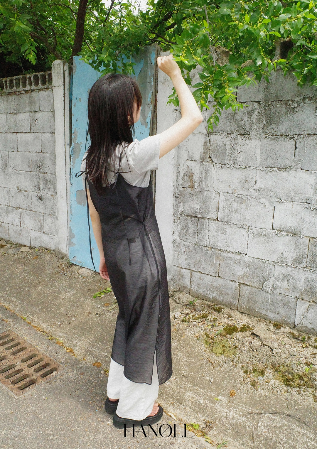 한올 Chiffon One-piece (Black) 상품 이미지 2