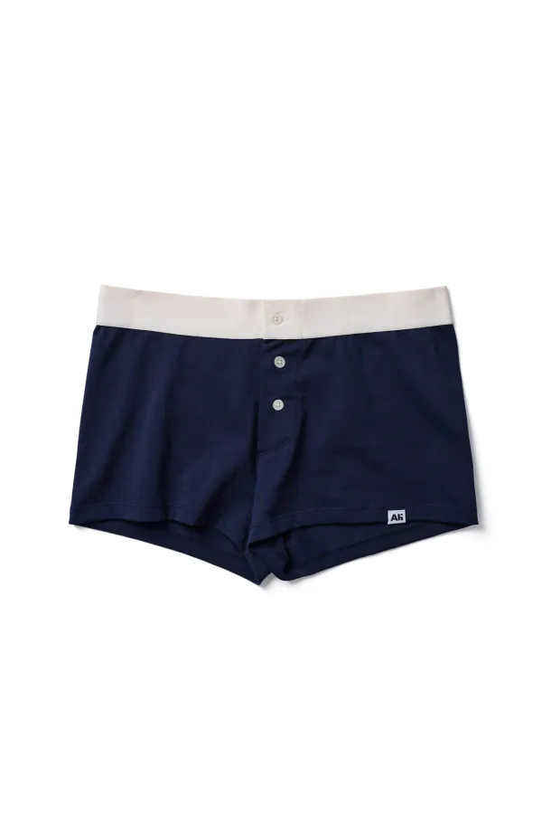 Banding Button Shorts Navy