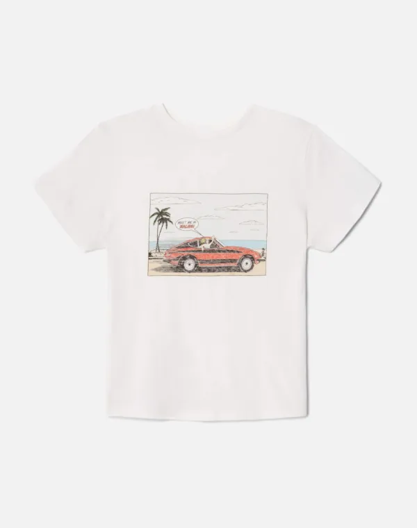 Classic Tee Malibu Car - Vintage White
