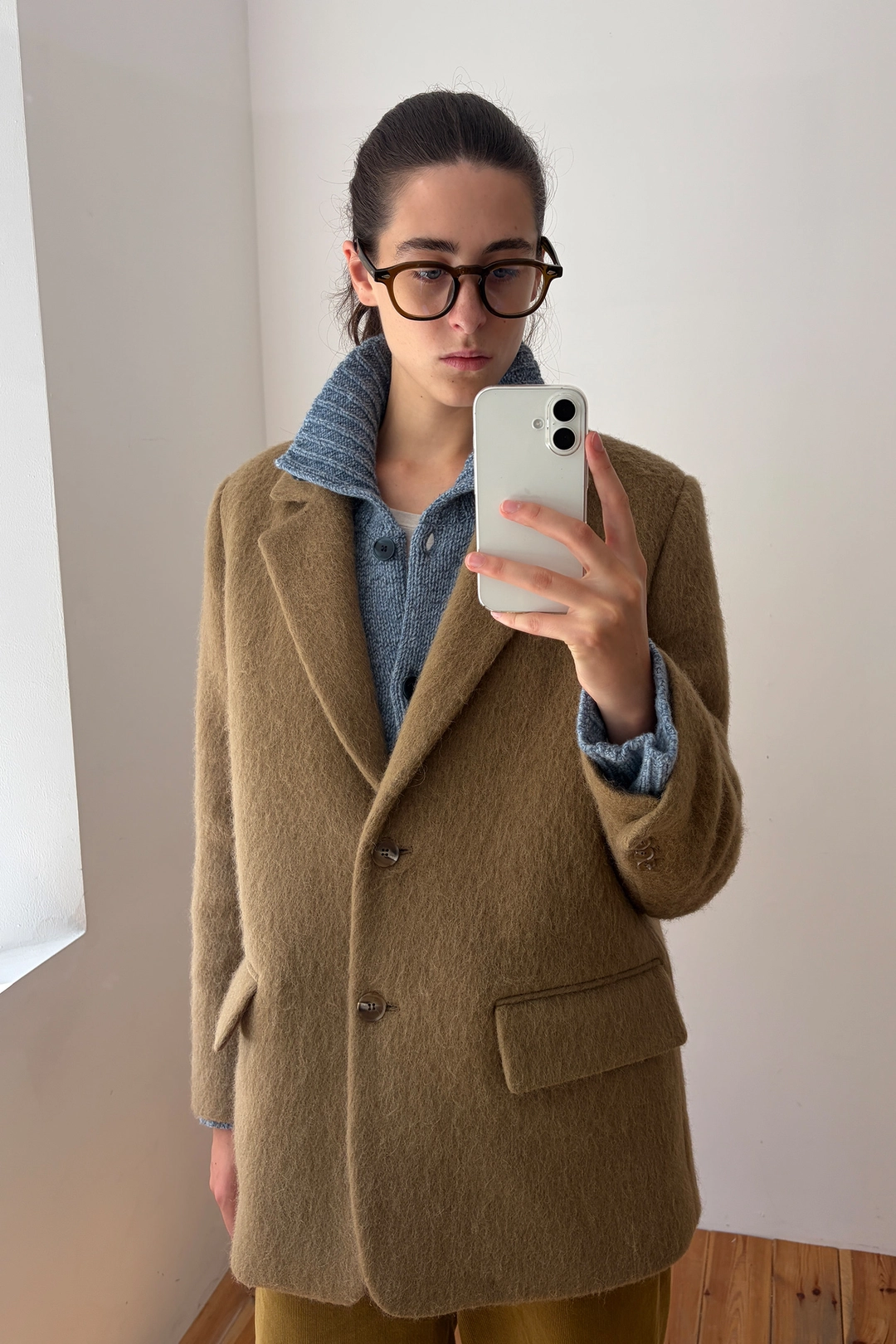 엔오르 BRUSHED WOOL ALPACA JACKET - BEIGE 상품 이미지 2