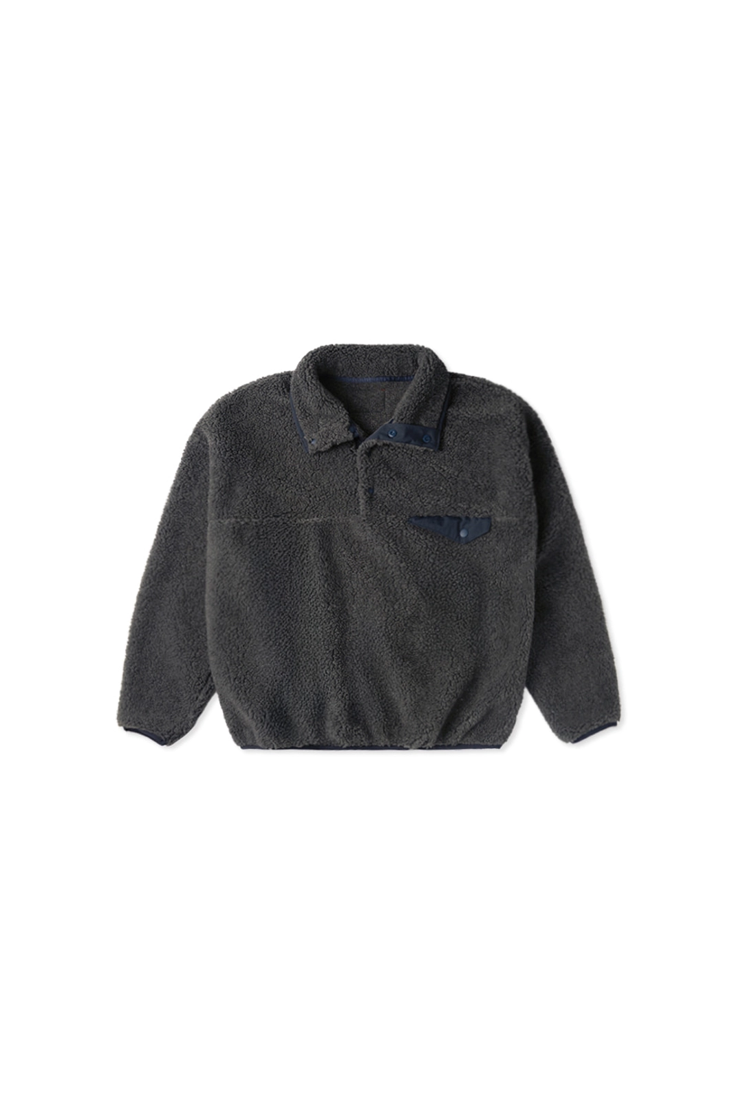 위드아웃썸머 Teddy fleece anorak_charcoal 상품 이미지 1