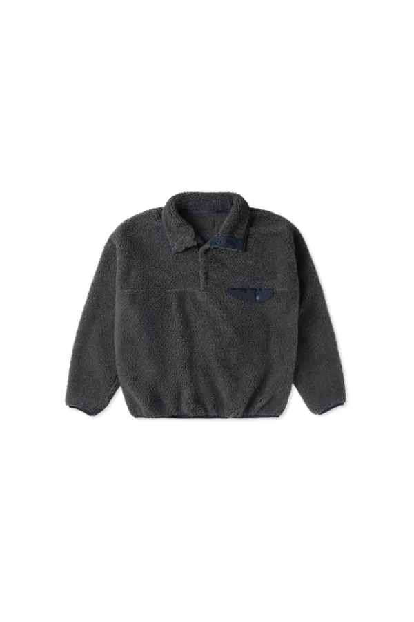 Teddy fleece anorak_charcoal