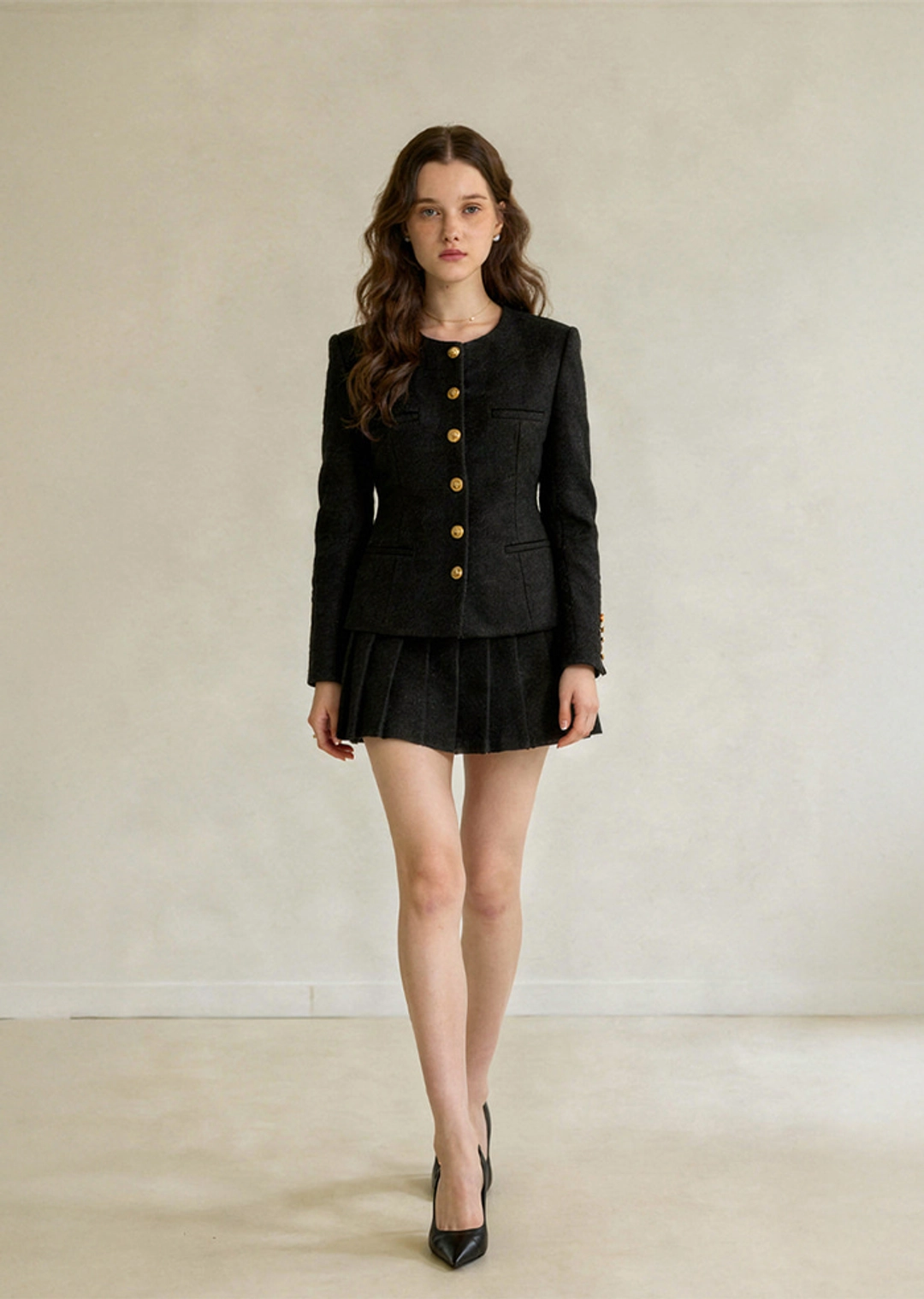 아노에틱 ANC MODERN TWEED JACKET_BLACK 상품 이미지 3