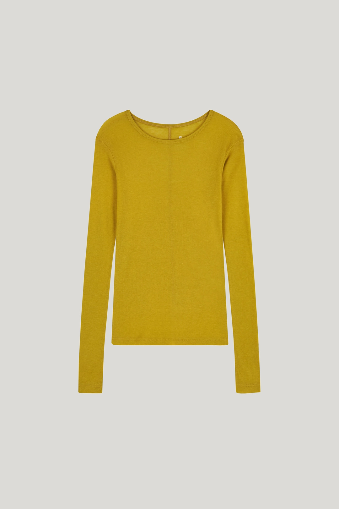 포에트 서울 basic wool tencel t-shirt_mustard 상품 이미지 2