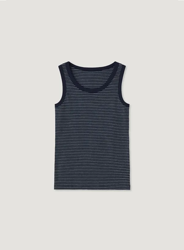 [ROUTINE] UNIT SLEEVELESS_NAVY STRIPE