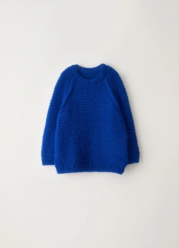 2ND / Brre handmade round sweater (Blue)