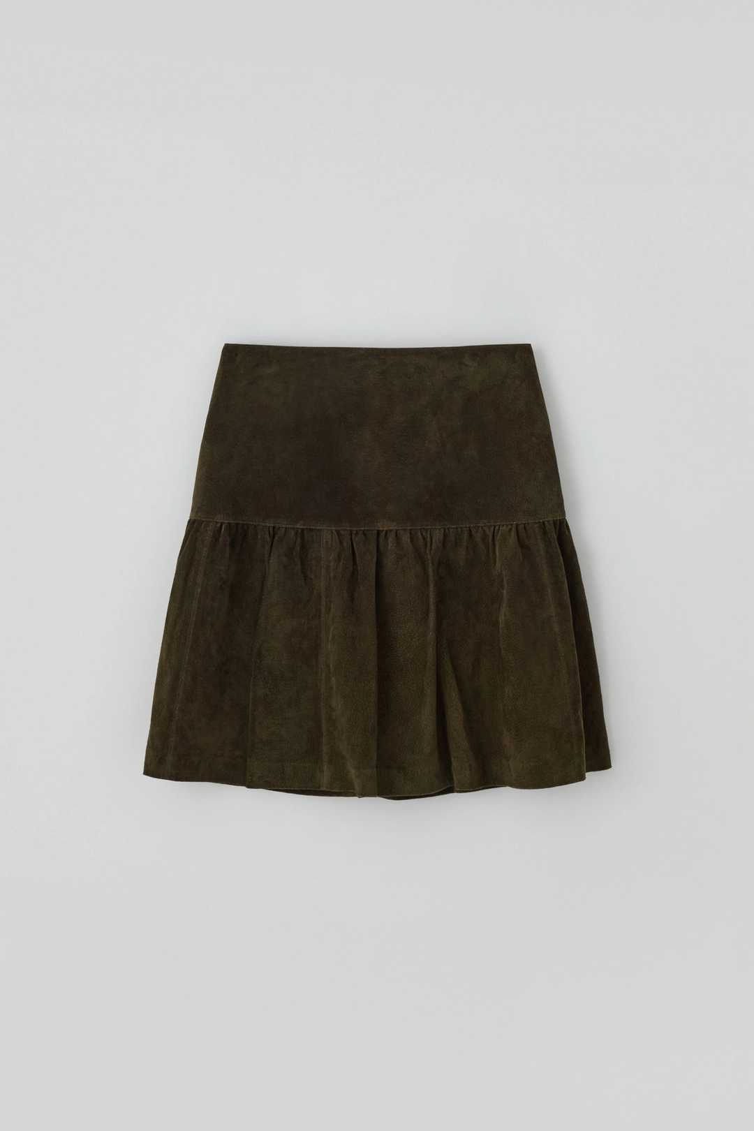 타낫 T/T Laurel suede skirt (olive) 상품 이미지 1