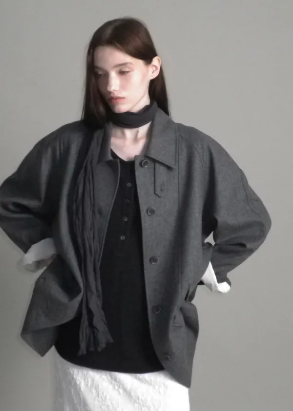 HERITAGE WRINKLE SCARF (dust gray)