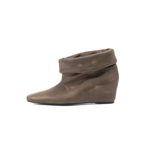 CUFF BOOTS [HAZY BROWN]