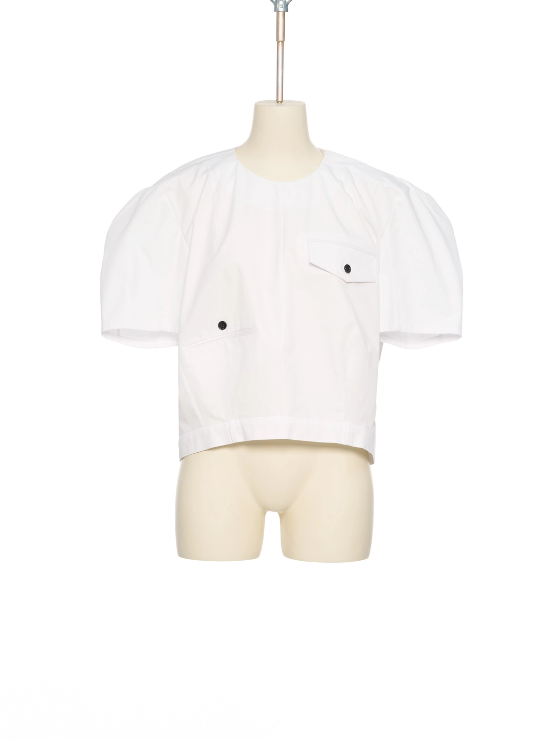 푸쉬버튼 PF25 WHITE TROUSER DETAIL PUFF TOP 상품 이미지 1
