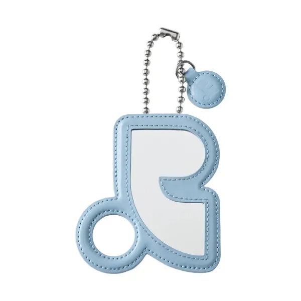 MIRROR CARD HOLDER KEYRING - SKY BLUE