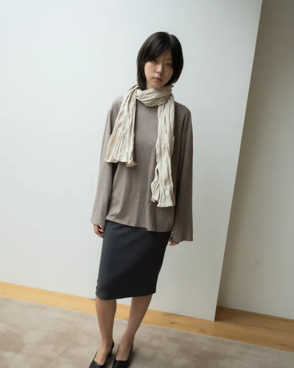 Loose slub t-shirt (taupe)