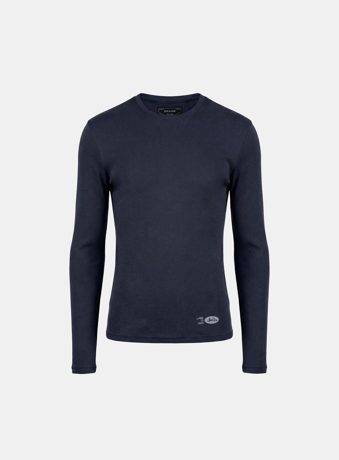 배드블러드 [w-tee26-046] BS Cotton Jersey Fitted Long Sleeve T-Shirt - Navy 상품 이미지 2