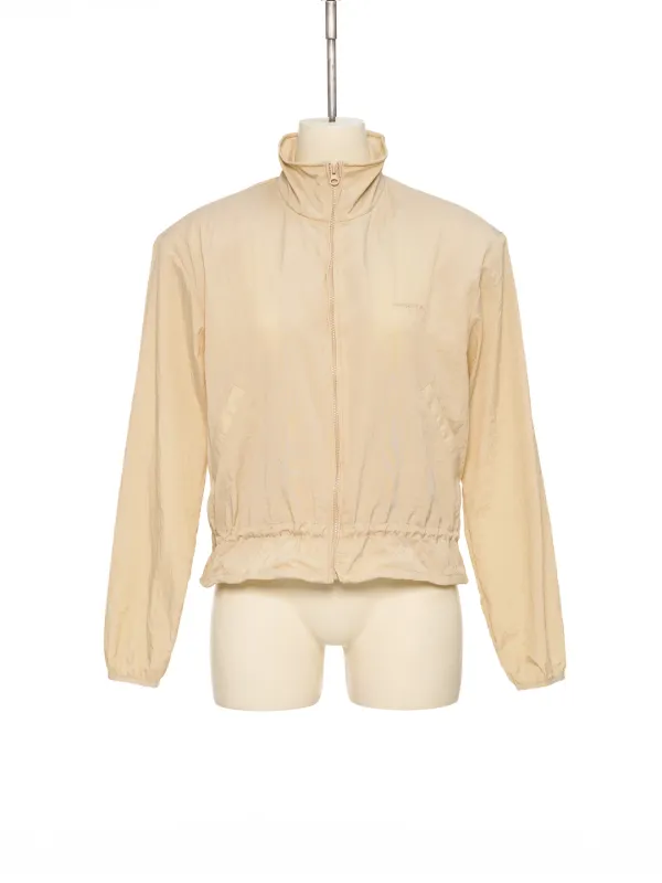 SS26 BEIGE CROPPED WINDBREAKER