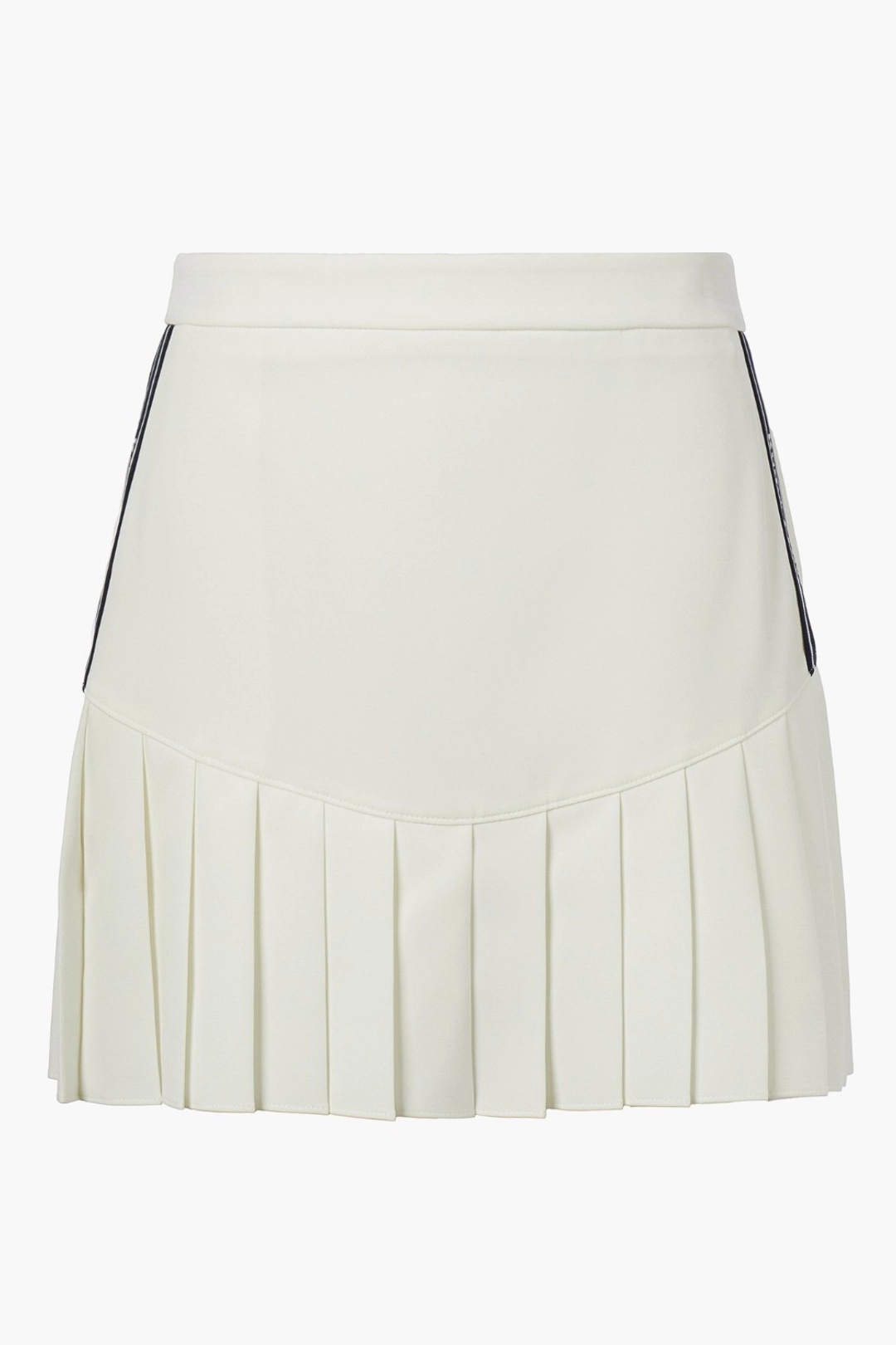 쿠메 LOGO TAPED PLEATED SKIRT, WHITE 상품 이미지 2