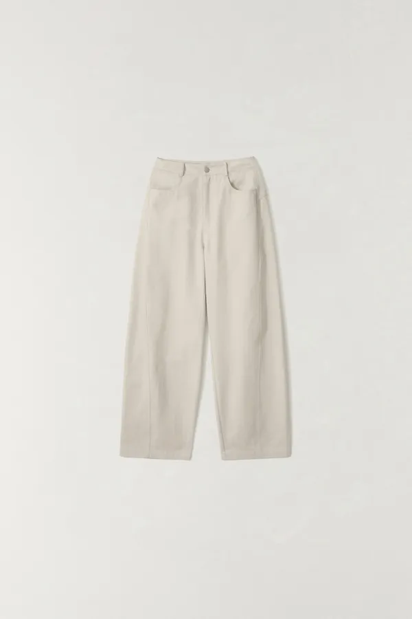 커브드 릴렉스 팬츠 NATURAL