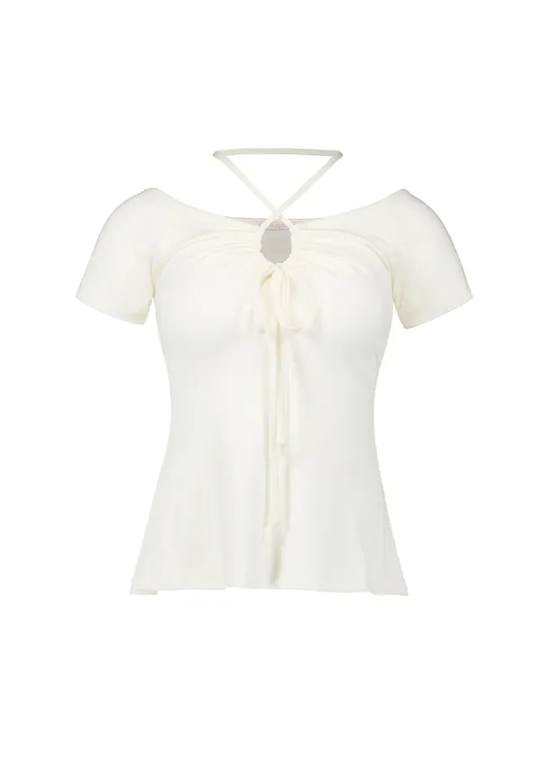 [예약배송] BAMBI HALTER TOP [IVORY]