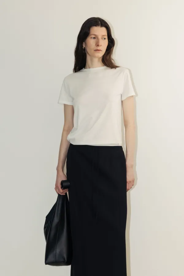 High gauge viscose T-shirt _white