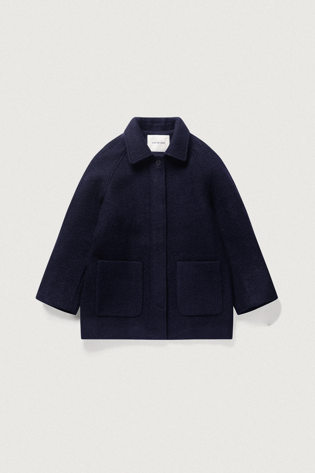 샤드라마 WOOL & ALPACA HALF COAT [NAVY] 상품 이미지 1