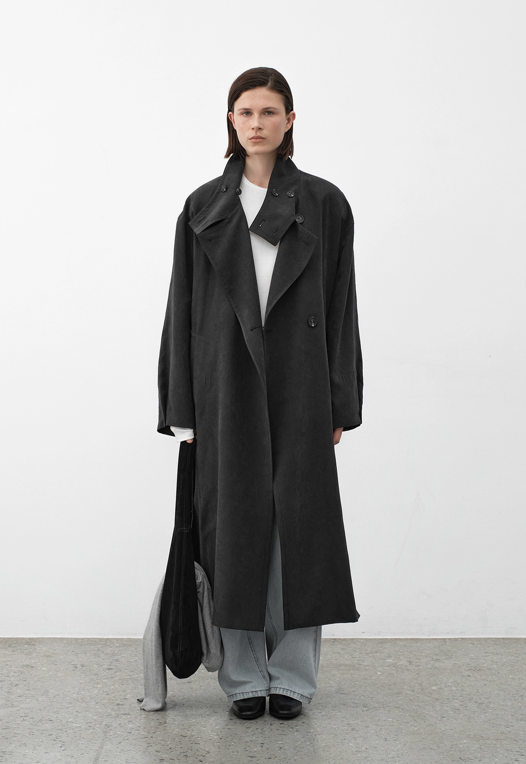 아뜰리에 나인 (CT-1466)PEACH SHOULDER PAD TRENCH COAT 상품 이미지 3