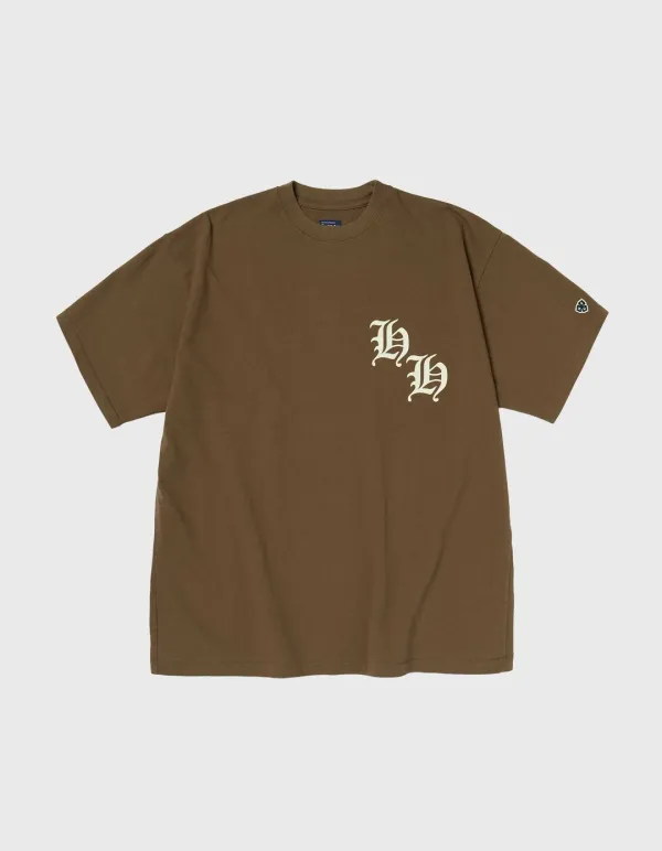 DOUBLE H WASHED 14S T-SHIRT / Brown