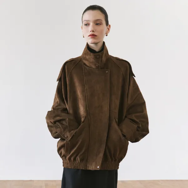 [9/23 예약발송] SIOT4209 에디트 스웨이드 자켓_Khaki brown