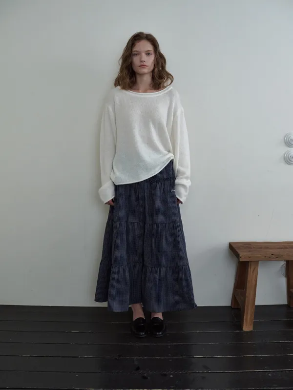 Modny Alpaca Off-Shoulder Knit - Ivory