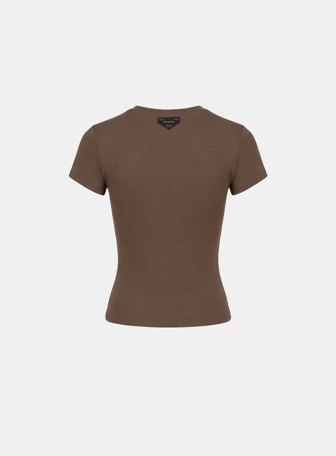 배드블러드 [w-tee26-054] BS Cotton Jersey Fitted Short Sleeve T-Shirt - Brown 상품 이미지 3