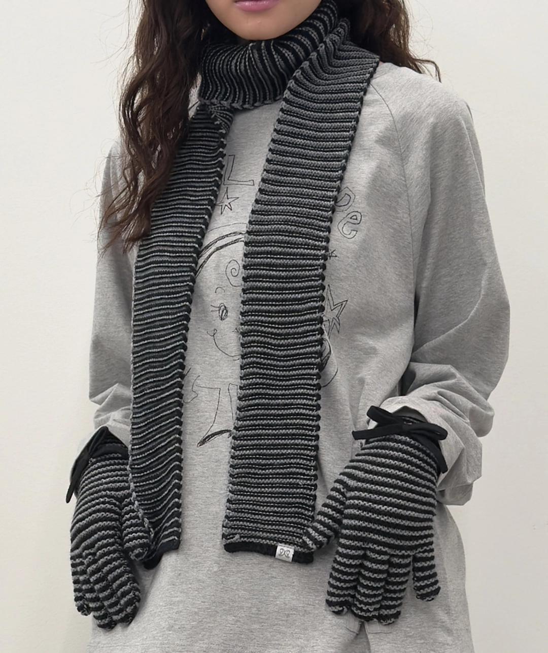 타입서비스 Blended Scarf [Black] 상품 이미지 2