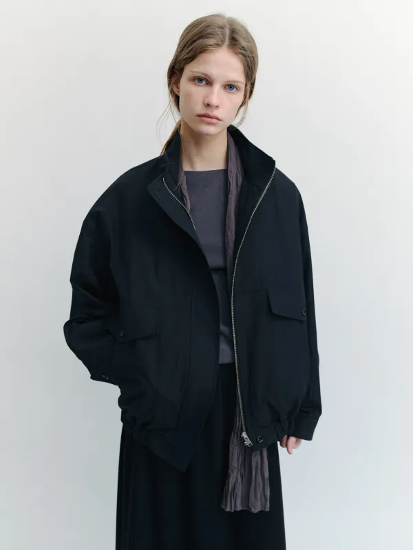 Pleated Scarf(Charcoal)